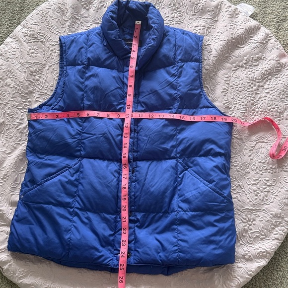 Lands' End Vibrant Royal Blue Quilted Goosedown Vest Sz Small - Picture 2 of 7